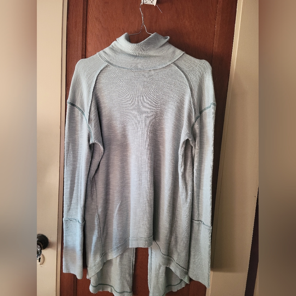 Free People | We The Free Split Back Turtleneck in Light Blue (XS)